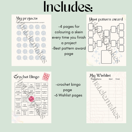 π π Aesthetic Crochet Journal β 41-Page PDF π§Ά β¨