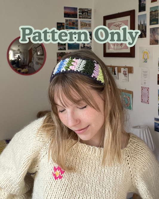 Scrappy Headband Crochet PDF Pattern