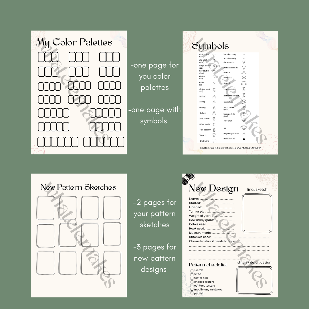 📔 🎀 Aesthetic Crochet Journal – 41-Page PDF 🧶 ✨